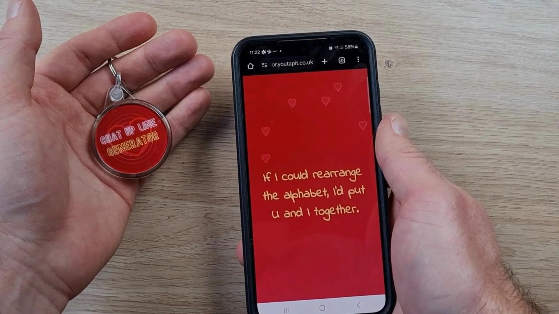 Chat Up Line Generator Keyring