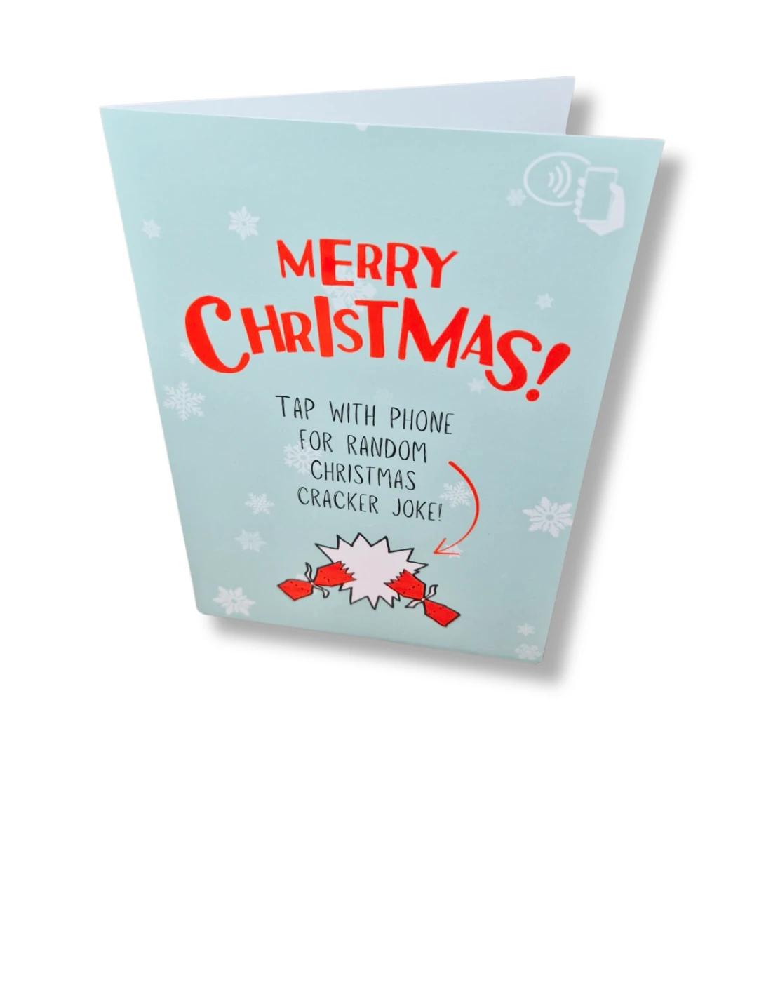 Christmas Cracker Joke Generator Christmas Card - Tap with phone for random christmas cracker joke