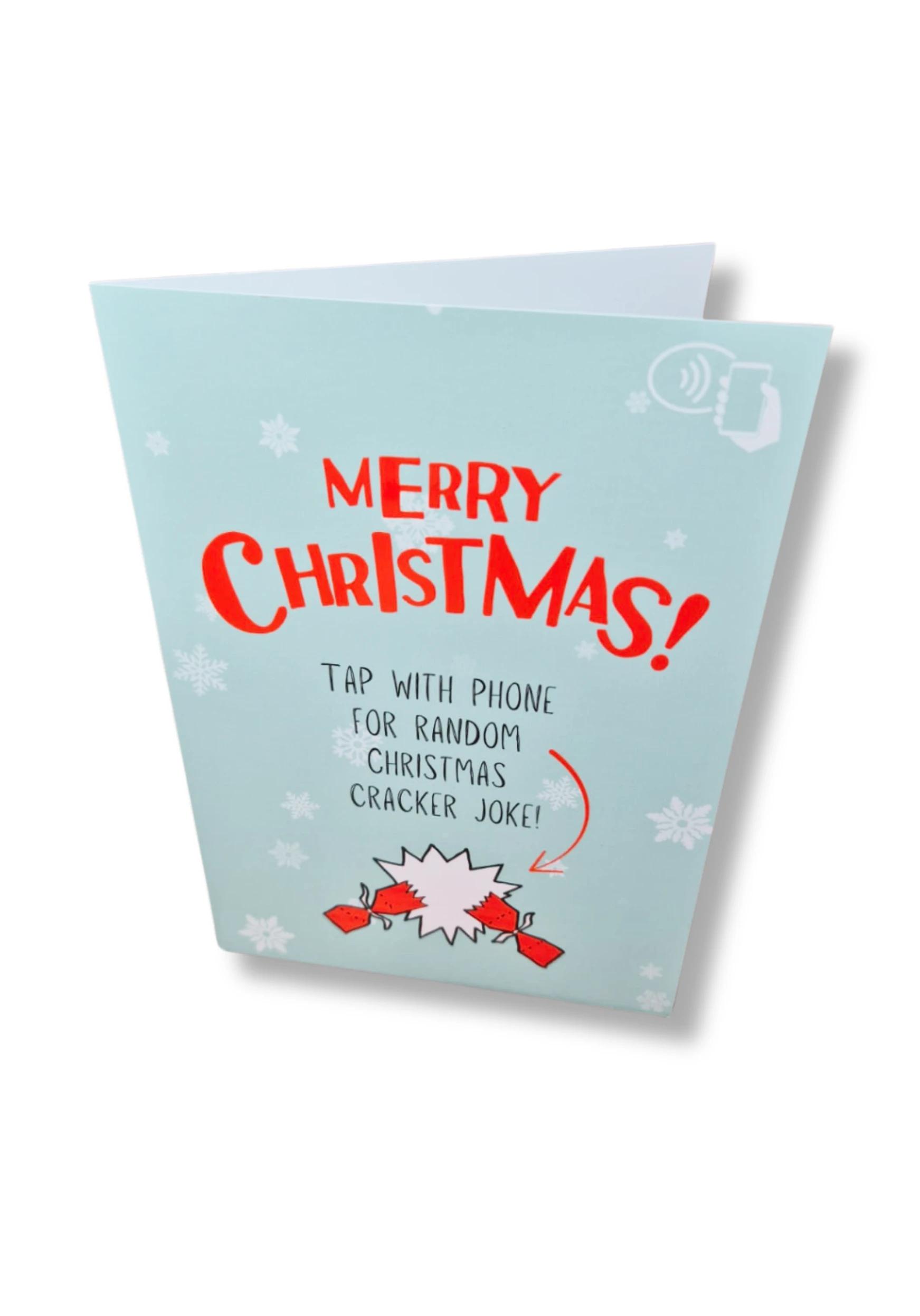 Christmas Cracker Joke Generator Christmas Card - Tap with phone to for random christmas cracker joke