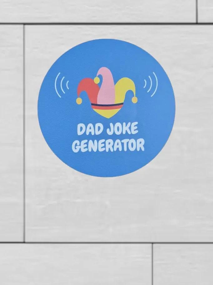 Dad Joke Wall Tag On Wall Tiles - Random Dad Joke In Your Phone's Browser