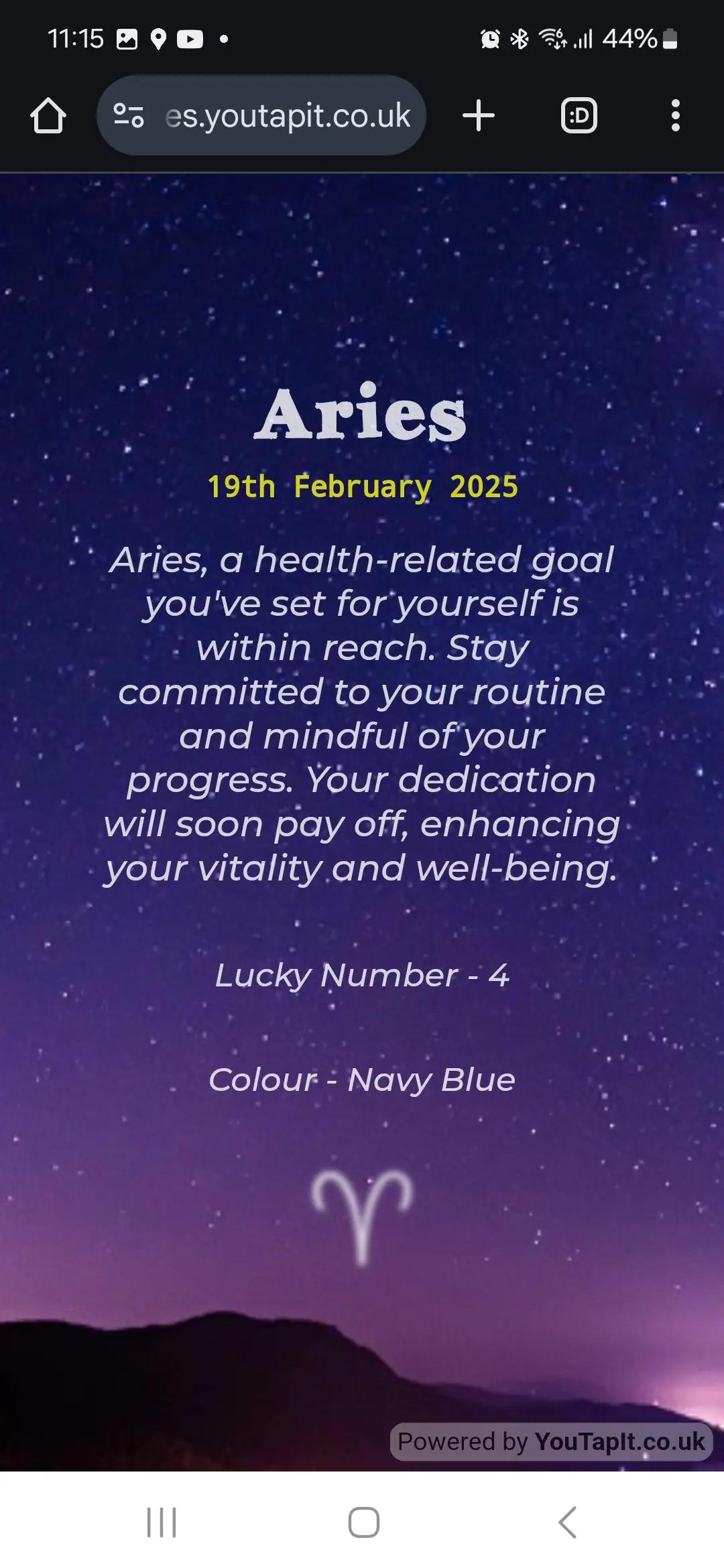 Daily Horoscope Generator - Mobile Screenshot - Aries