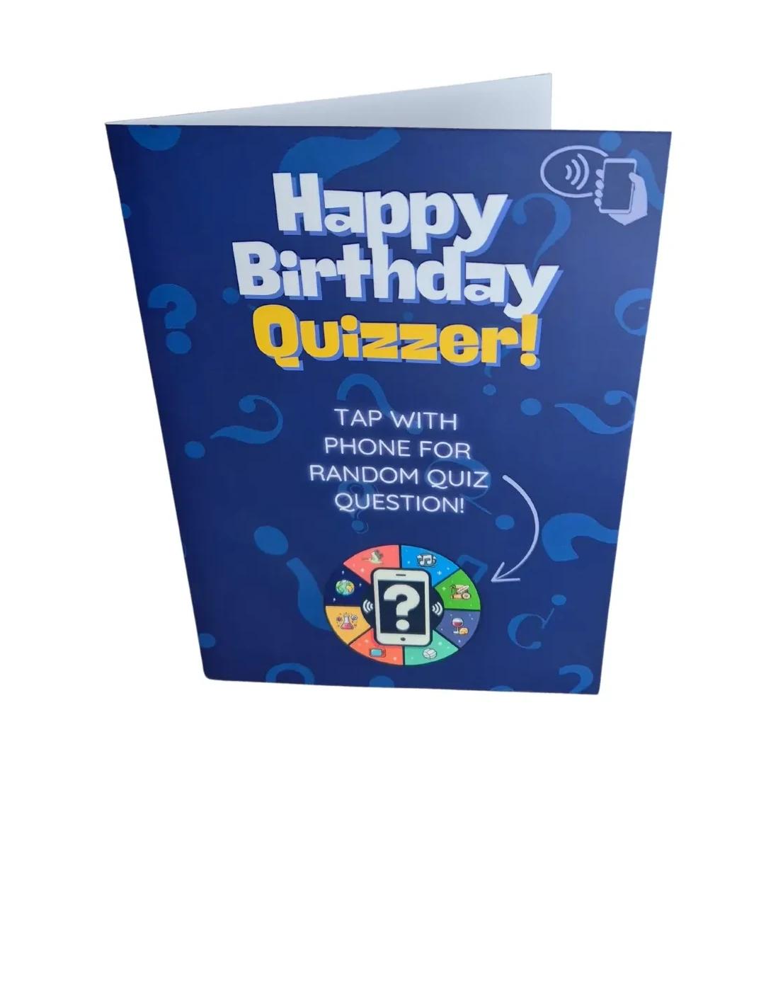 Random Quiz Question Generator Birthday Card - Gap Bottom