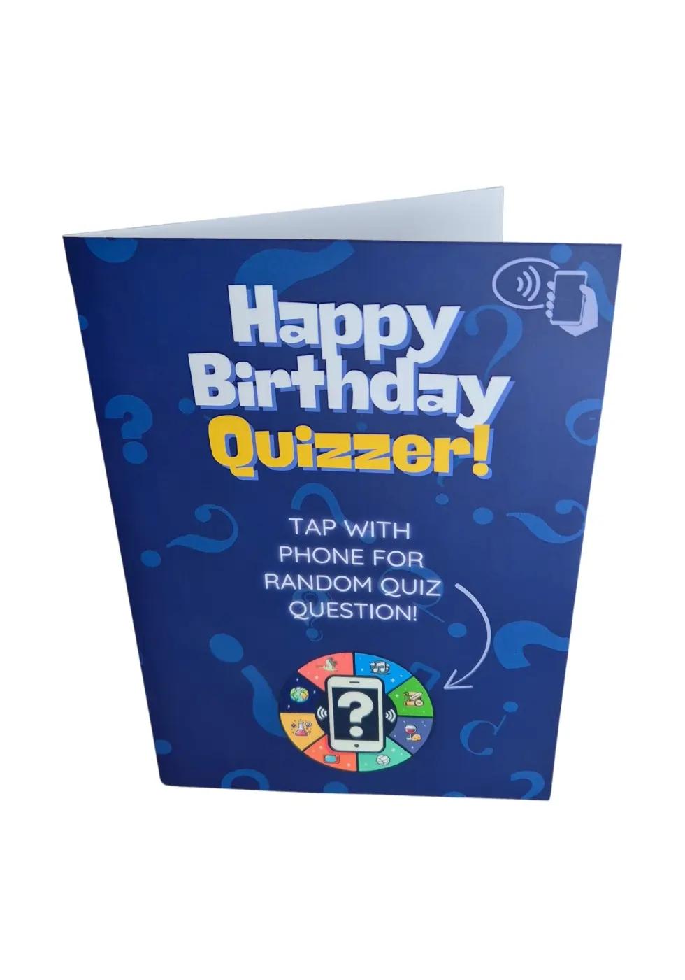 Random Quiz Question Generator Birthday Card - Front