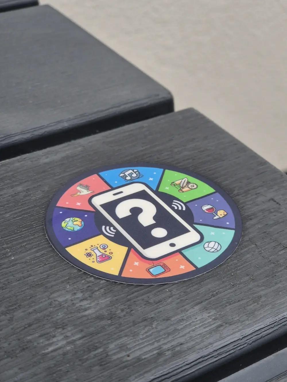 Random Quiz Question Generator Table Tag - Tap With Phone Activated