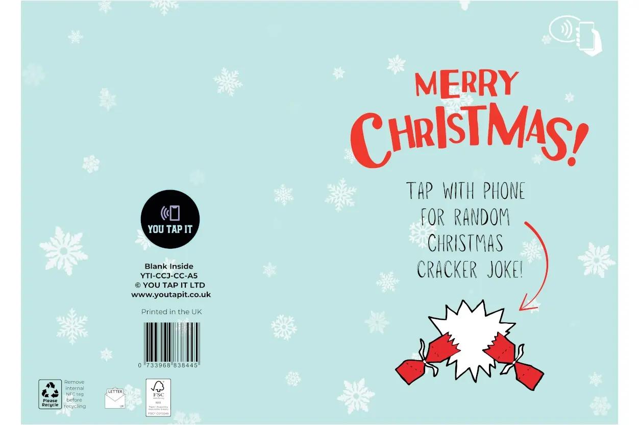 Christmas Cracker Joke Generator Christmas Card - Tap with phone for random christmas cracker joke