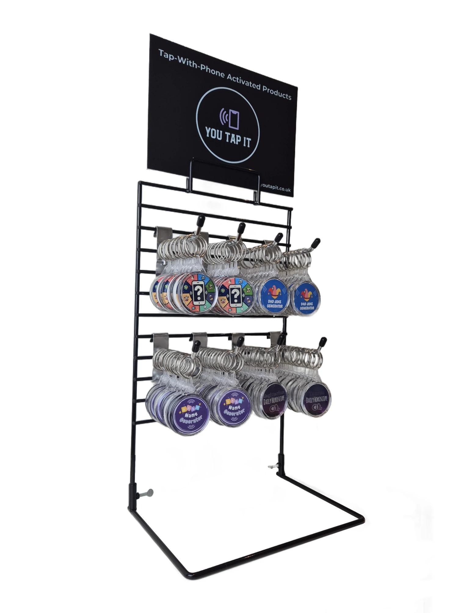 Small POS Keyring Display Stand - Full