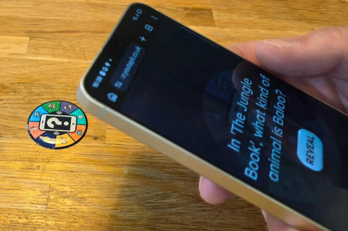 Random Quiz Question Generator Table Tag In Pub Setting - Tap With Phone Activated